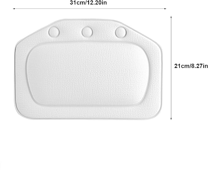 Bath Pillow, Bathtub Head Neck Support, Soft Foam Padded Spa Tub Headrest Back - Image 2