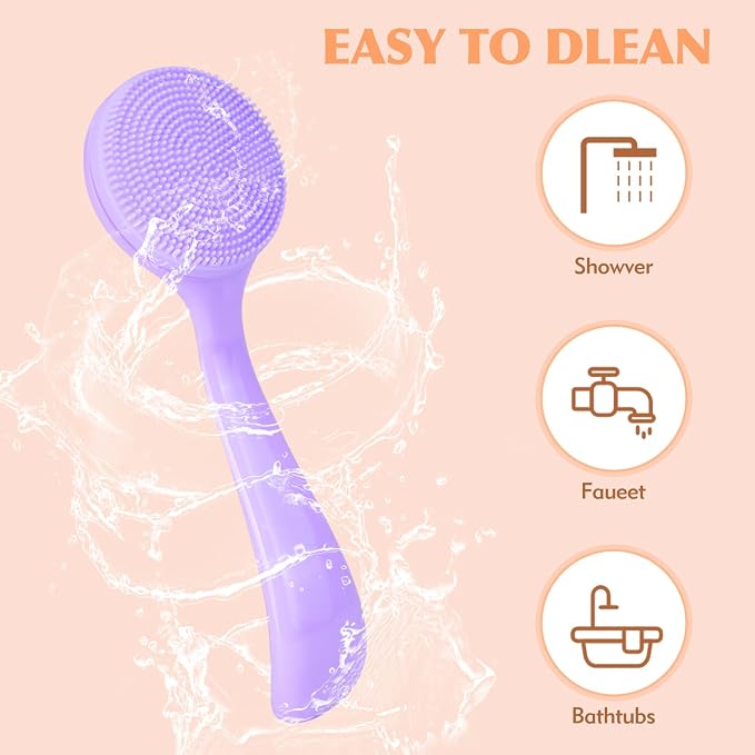 4-Piece Silicone Facial Cleansing Brush Set Manual Facial Cleansing Brush Pore - Image 4