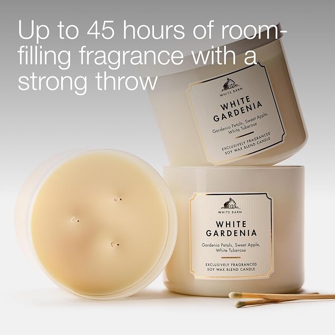 Bath & Body Works White Gardenia 3-Wick Candle - Image 5