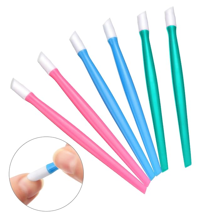 BBTO 30 Pcs Rubber Cuticle Pusher Silicone Cuticle Pusher Small Plastic Handle - Image 4