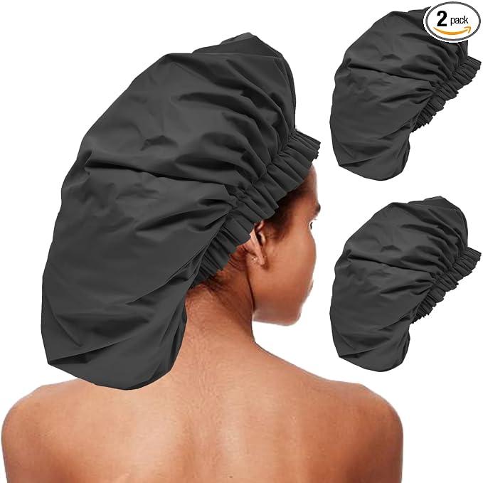 ELEBOX 2 Packs Extra Large Shower Caps Jumbo Shower Cap by ELEBOX
