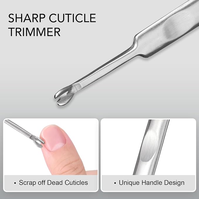 GAOY 3-in-1 Cuticle Remover Kit, Professional Cuticle Trimmer, Pusher and Sharp - Image 5