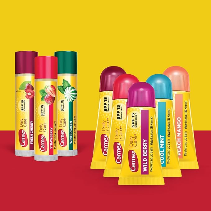 Carmex Daily Care and Daily Care Minis Moisturizing Lip Balm Pack, SPF 15 - Image 2