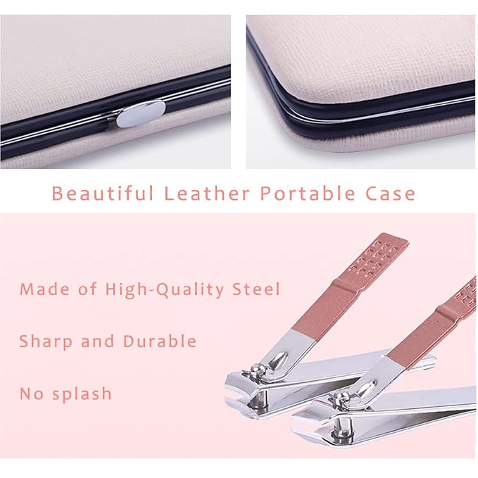Pink Manicure Set Beauty Tool Portable 12 in 1 - Image 6