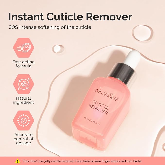 MelodySusie Cuticle Remover Kit, 25ML Cuticle Remover Cream and Cuticle Oil - Image 4