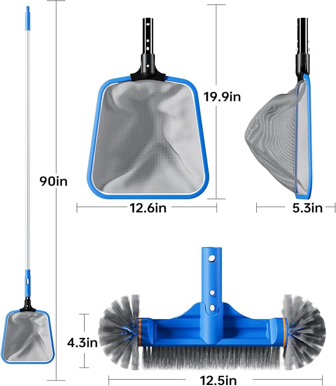 Sepetrel Deluxe Swimming Pool Cleaning Kit Including Half-Deep Fine Mesh Pool - Image 5