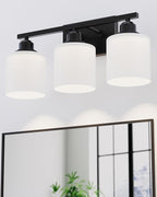 Sailstar 3-Light Bathroom Vanity Light, Anti-Rust Matte Black Bathroom Light by Sailstar