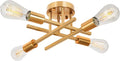 SunRider Industrial 4-Light Semi Flush Mount Ceiling Light Fixture, Modern by SunRider