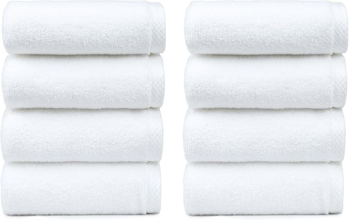 Amazon Basics 8-Pack Soft, Highly Absorbent, Quick-Dry Hand Towels, 100% Cotton - Image 8
