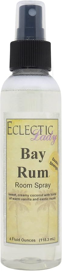 Bay Rum Room Spray, 4 Ounces, No Artificial Colors, or Preservatives by EclecticLady