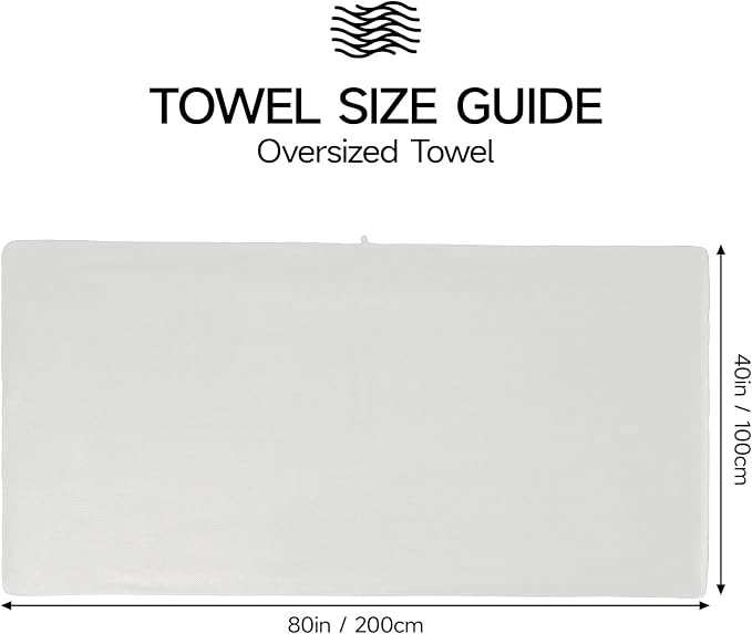 REDKISS Pack of 1 Jumbo Bath Sheet, 40 x 80 Inches Microfiber Oversized Bath - Image 4