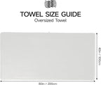 REDKISS Pack of 1 Jumbo Bath Sheet, 40 x 80 Inches Microfiber Oversized Bath - Image 4
