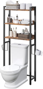MAHANCRIS Over The Toilet Storage Rack, 3 Tier Bathroom Organizer Over Toilet - Image 9