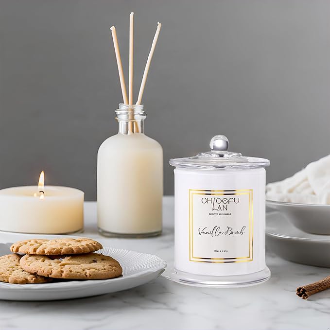 Chloefu LAN Vanilla Bomb Candle, Vanilla Scented Candles Gifts - Image 4