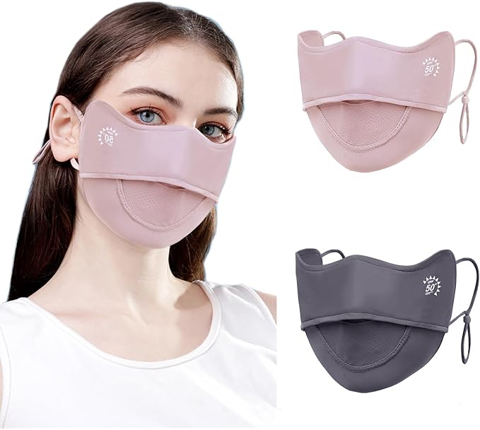 2Pcs UV Face Mask, Sun Masks for Women, Cooling Breathable Face Cover for by Unknown