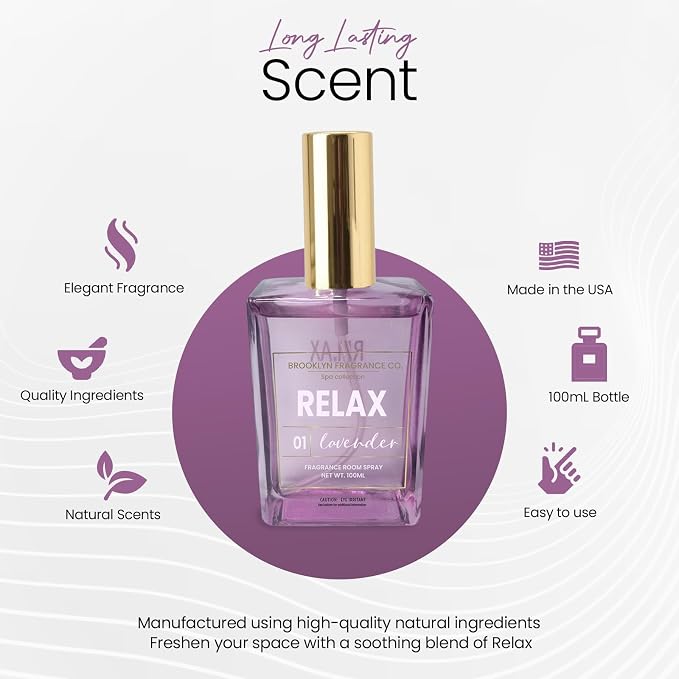 Brooklyn Fragrance Co. BFC-Spa Room Spray – Premium Relax Lavender Scent - Image 4