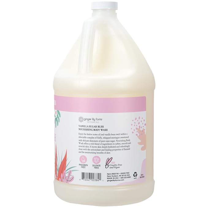 Ginger Lily Farms Botanicals Nourishing Body Wash, 100% Vegan & Cruelty-Free - Image 3