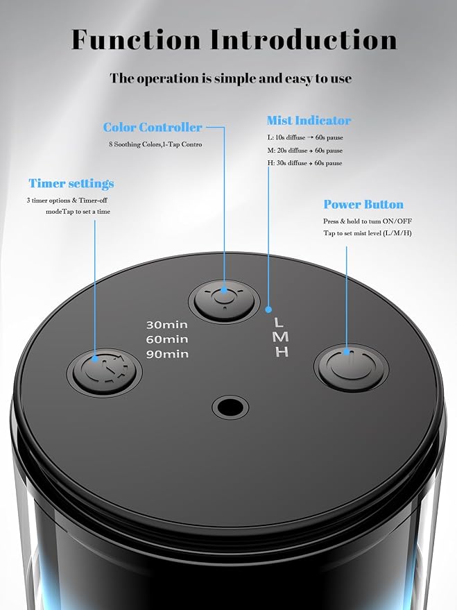 Waterless Diffuser for Essential Oil: Mini Battery Scent Diffuser for - Image 7