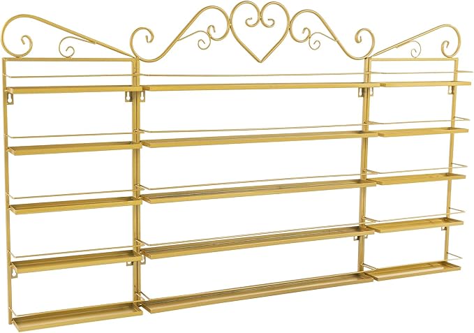3PCS Wall-Mounted Nail Polish Racks, 5-Tier Metal Makeup Display Wall Shelf - Image 6