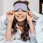 Mermaid Scales Sleep Mask Eye Mask Shiny Scales Ocean Fish Pink Blue Sleep Mask - Image 5