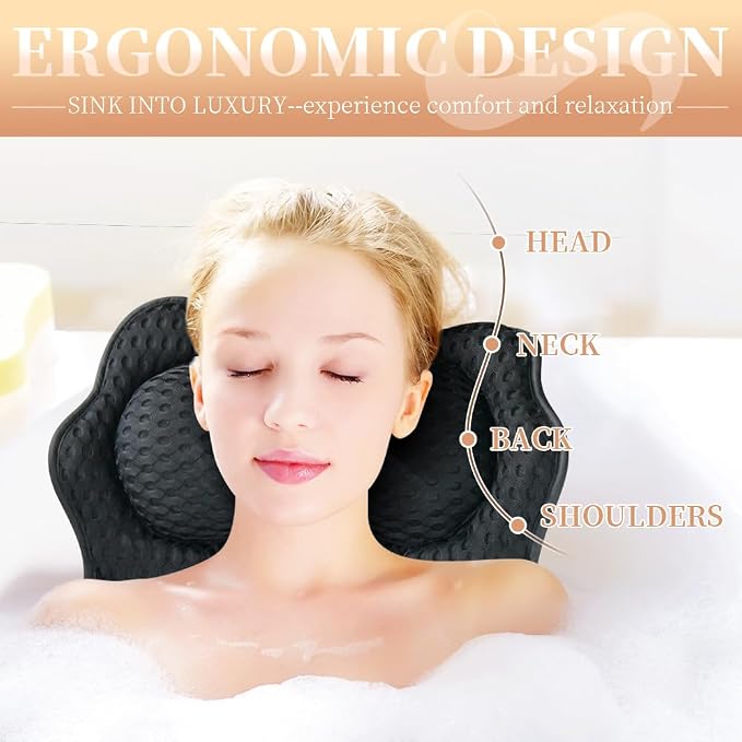 Bath Pillows for Tub, Bath Pillow, Bathtub Pillow, and Luxury Bath Accessories - Image 2