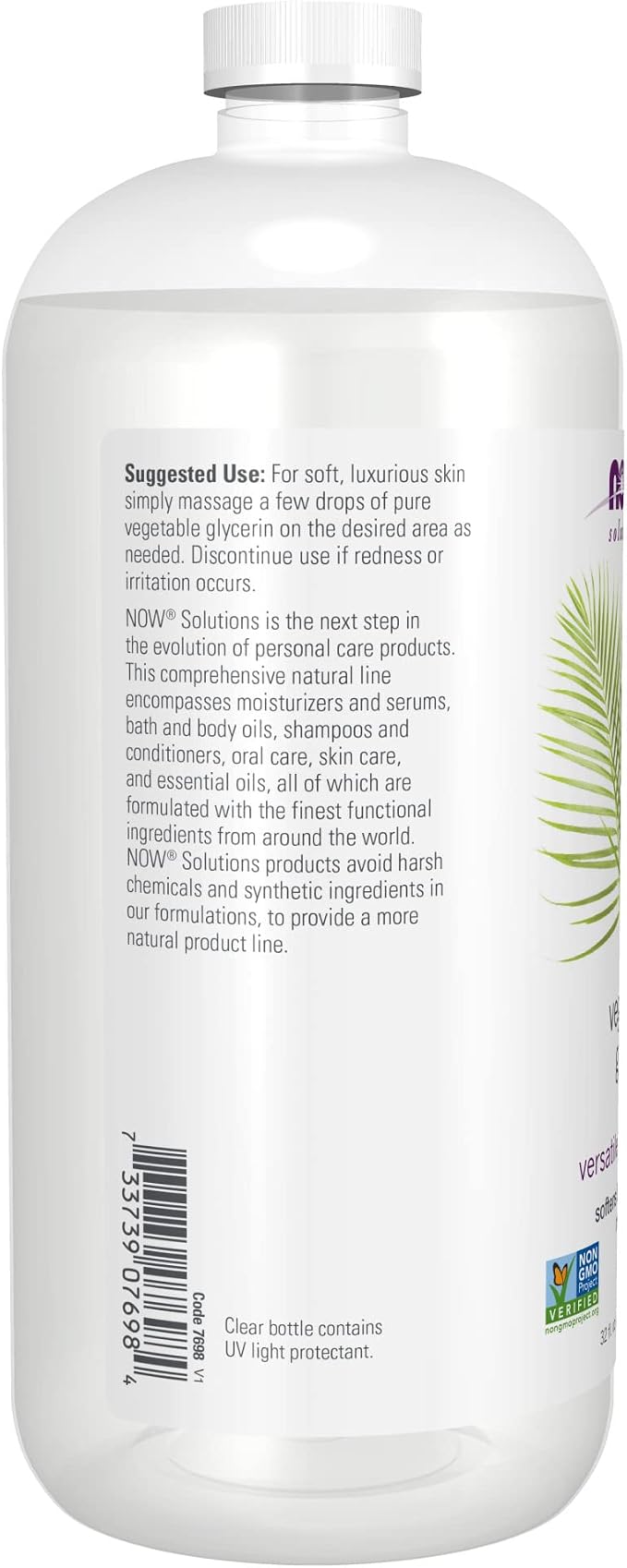 NOW Foods Solutions, Vegetable Glycerin, 100% Pure, Versatile Skin Care - Image 3