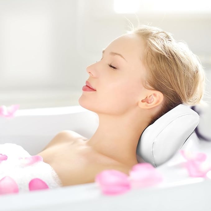 Pinkunn 2 Pcs Hot Tub Headrest Bathtub Headrest Pillow Waterproof Spa Head - Image 5