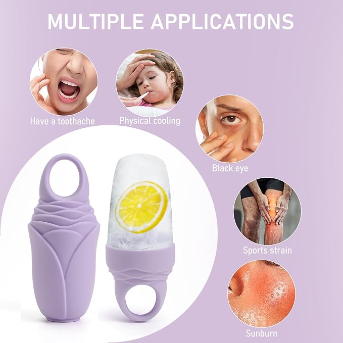 3 Pcs Facial Ice Roller Silicone Mold Reusable - Image 8