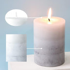 Set of 3 Scented Pillar Candles Creamy Coconut Scented 3" x 4" Long-Lasting - Image 7
