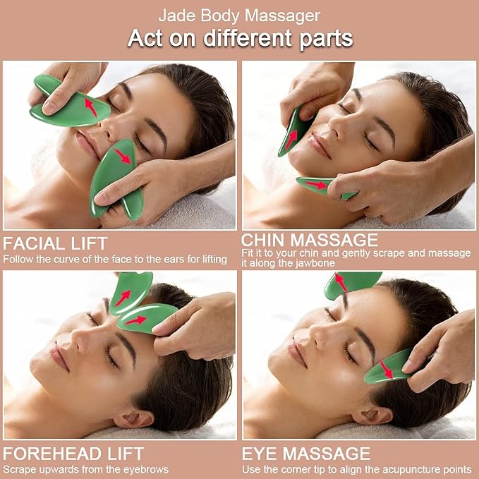 URAQT Gua Sha Massager Tool, Gua Sha Scrapping Massager Stones - Image 5