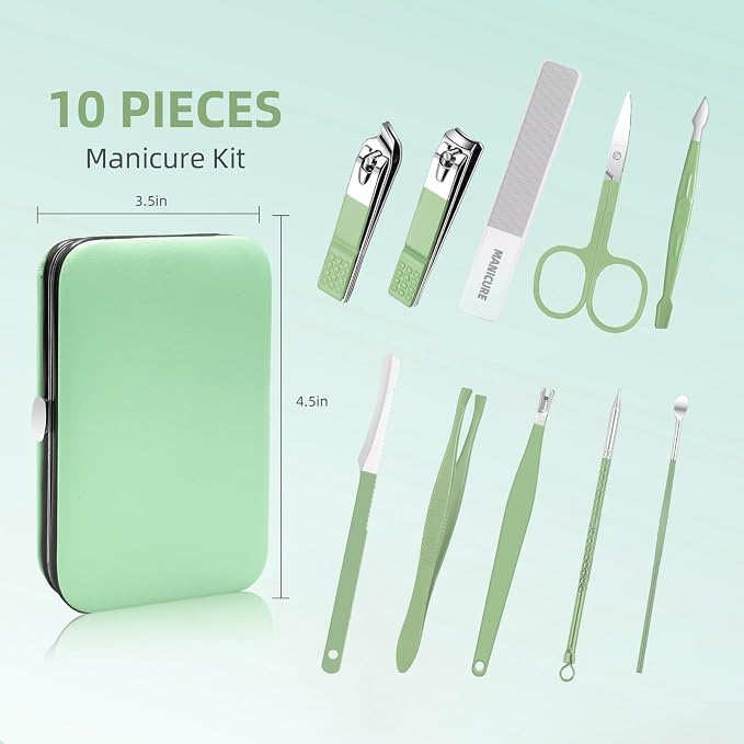 10 in 1 Manicure kit Personal Care Men's Accessories, Professional Nail Kit - Image 2