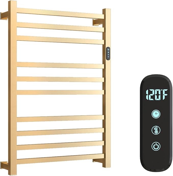 Luxury Heated Towel Rack Wall Mounted Towel Warmers, 10 Bars Towel Warmer Rack by WMHYLYH