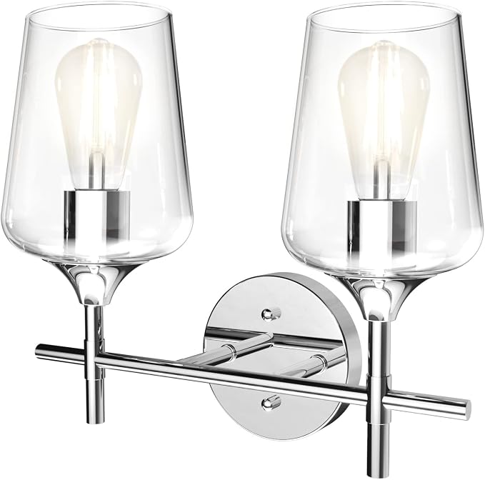 Ralbay Chrome Bathroom Light Fixtures 2-Lights - Image 2