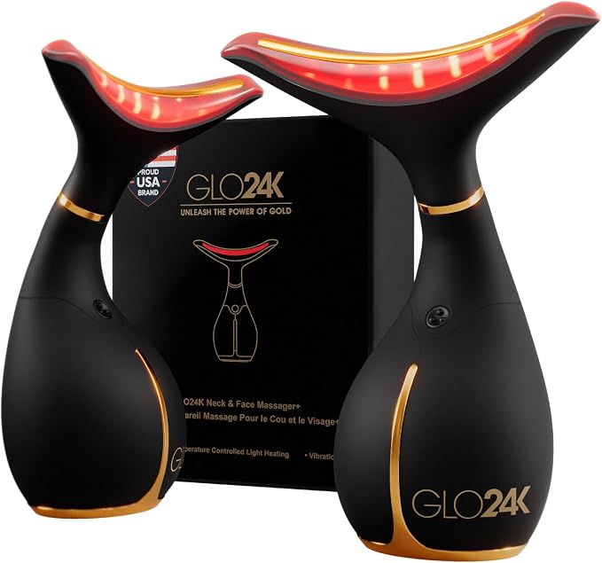 GLO24K 7 Color Beauty Device – Triple LED Action & Vibration Technology Facial by GLO24K