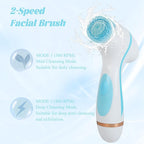 Facial Cleansing Brush, 3in1 Silicone Face Scrubber, Waterproof Facial Scrubber - Image 4