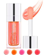 Hydrating Plumping Lip Glow Oil, Tinted Lip Gloss, Transparent Toot Lip Oil by LYSdefeu