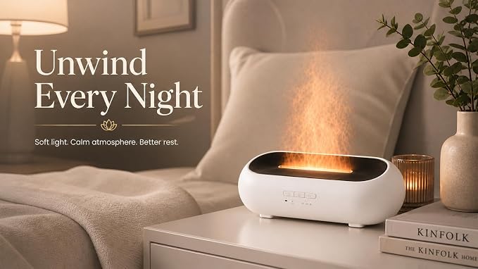 AquaAura Flame Effect Diffuser, 160ml Essential Oil Diffuser - Image 4