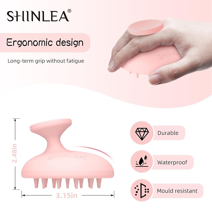 SHINLEA Silicone Scalp Massager Shampoo Brush, Head Scrubber - Image 3