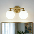 AKEZON Gold Bathroom Light Fixtures, 2-Light Vanity Lights Over Mirror Wall - Image 8