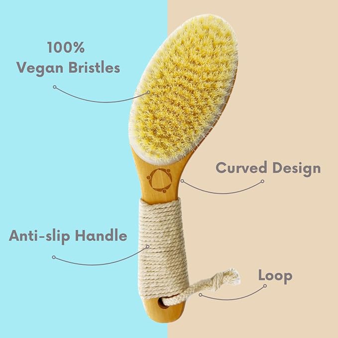 Dry Brushing Body Brush for Lymphatic Drainage-Vegan Dry Brush - Image 3