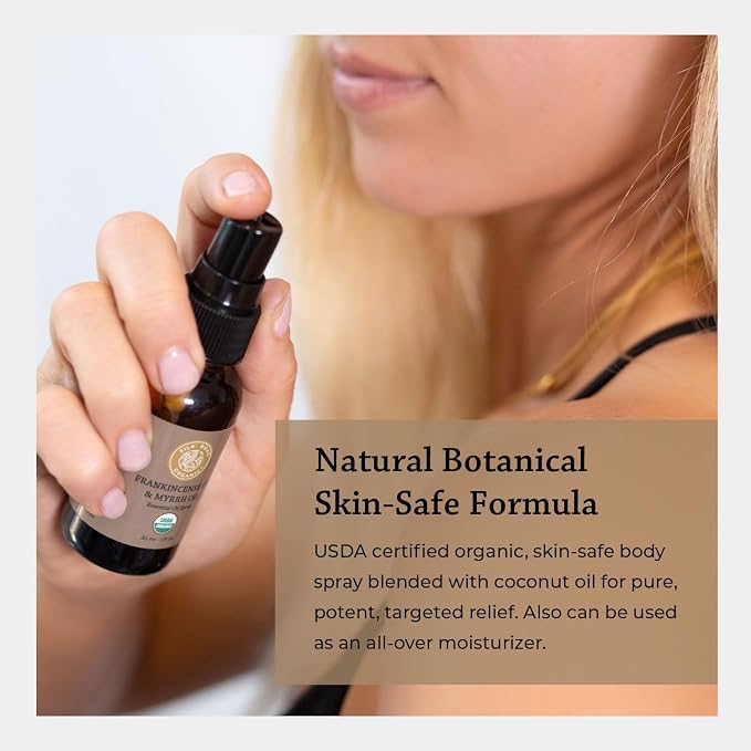 Silk Road Organic Frankincense Oil & Myrrh Essential Oil Spray, 100% Pure USDA - Image 4