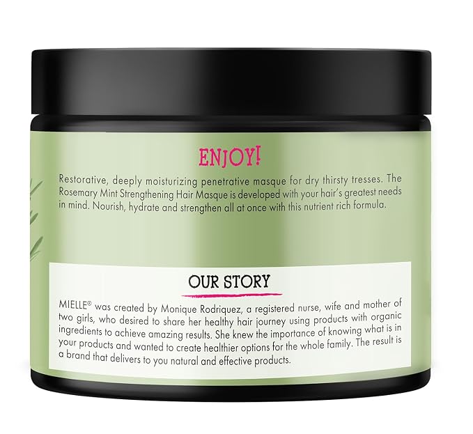 Mielle Organics Rosemary Mint Strengthening Hair Mask, Deep Conditioning - Image 9