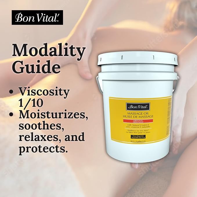 Bon Vital' Original Massage Oil, 5 Gallon Unscented Professional Massage Oil - Image 5