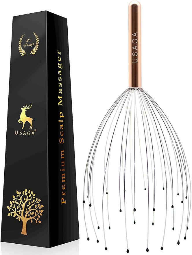USAGA 28 Fingers Head Scratcher, Head Massager, Scalp Massager by USAGA