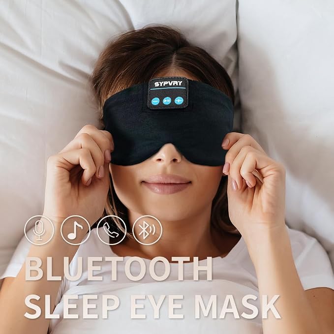 Sleep Mask Bluetooth 5.4 Headphones Soft Wireless Headband Eye Mask Blackout - Image 5