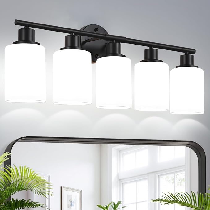 5-Light Bathroom Light Fixtures, Bathroom Wall Lamp, by Zarbitta