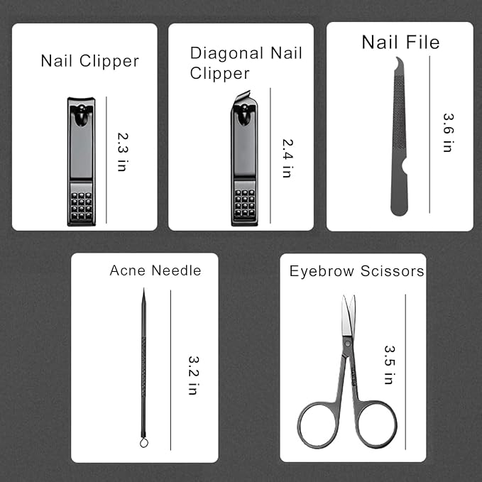Nail Clipper & Grooming Set, 10-Piece Manicure Set, Nail Care Kit - Image 8