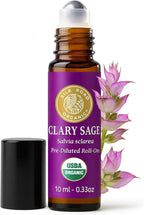 Silk Road Organic Clary Sage Essential Oil Roll On, 100% Pure USDA Certified by SILKROADORGANIC