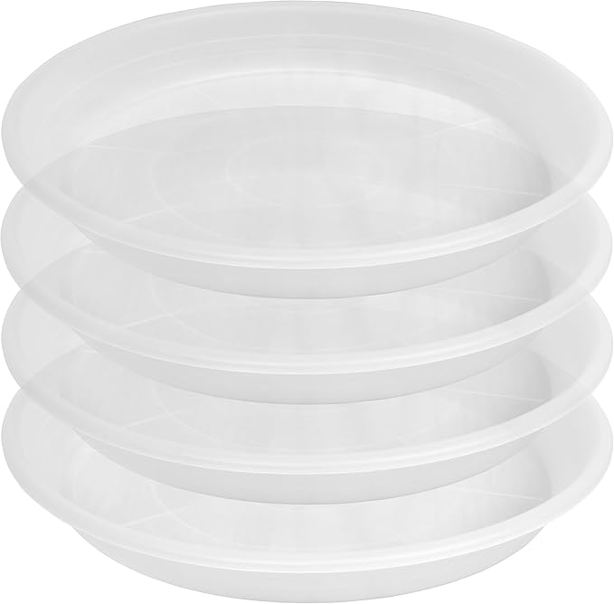 4 Pack of 16 inch Plant Saucer, Large Plant Tray, Heavy Sturdy Plant Drainage by Unknown