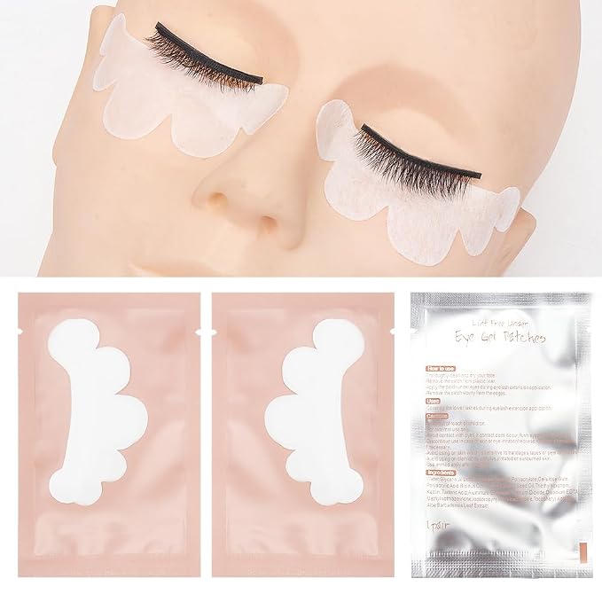 100 Pairs Eye Under Gel Pads Eyelash Extensions Patches, Lash Extension Lint - Image 3